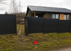 Премиум забор из профлиста в рамке – секции с рамкой, фасад, цвет RAL 8017