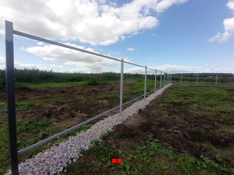 Каркас забора под обшивку, светло серый