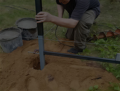 Бетонирование столбов